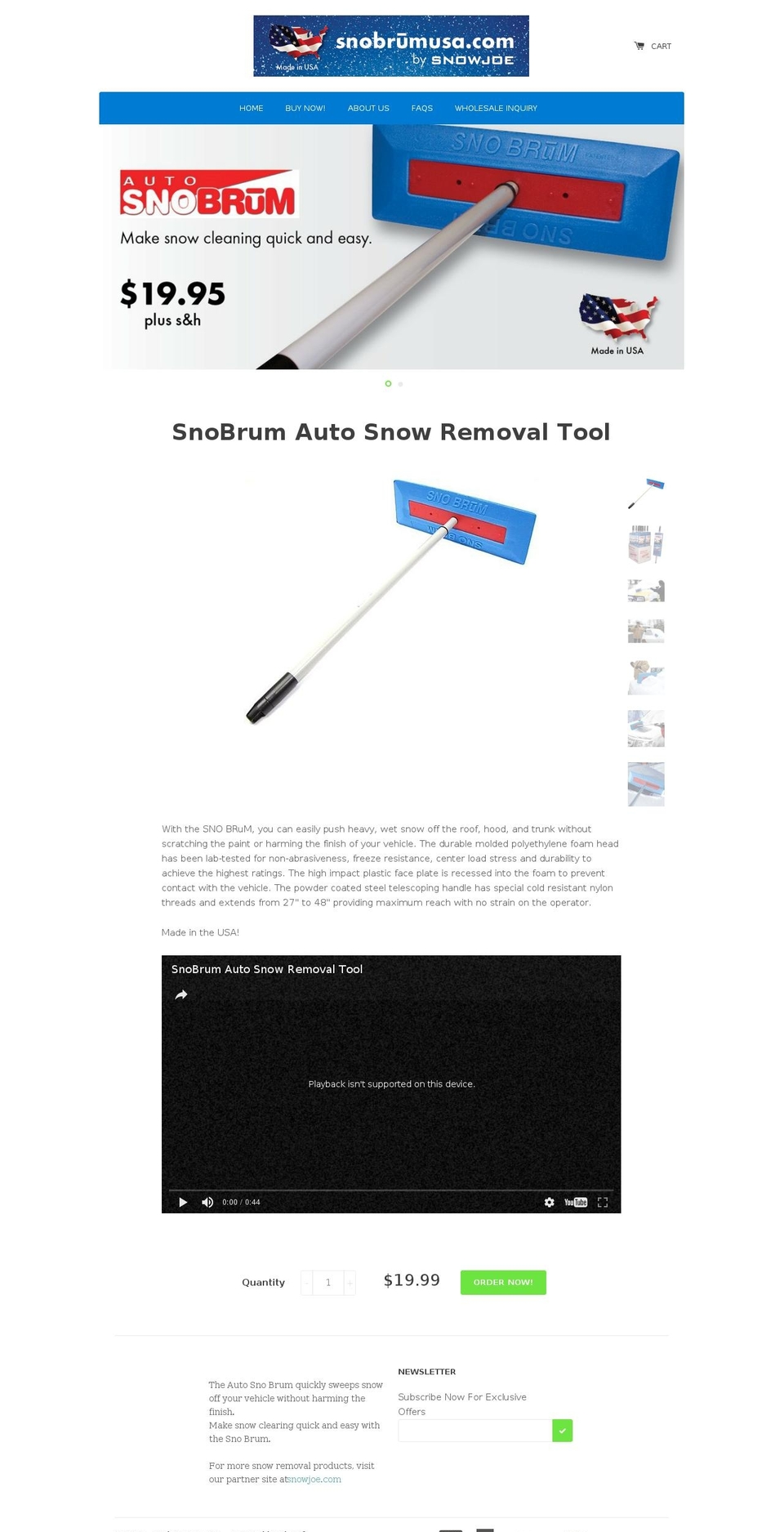snowbrumusa.com shopify website screenshot