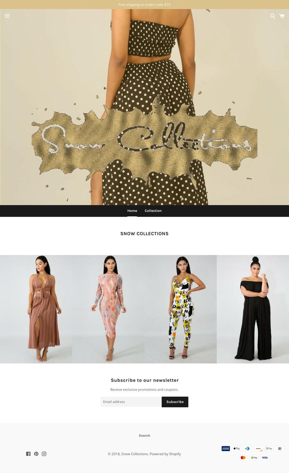 snowcollections.com — Shopify storefront screenshot