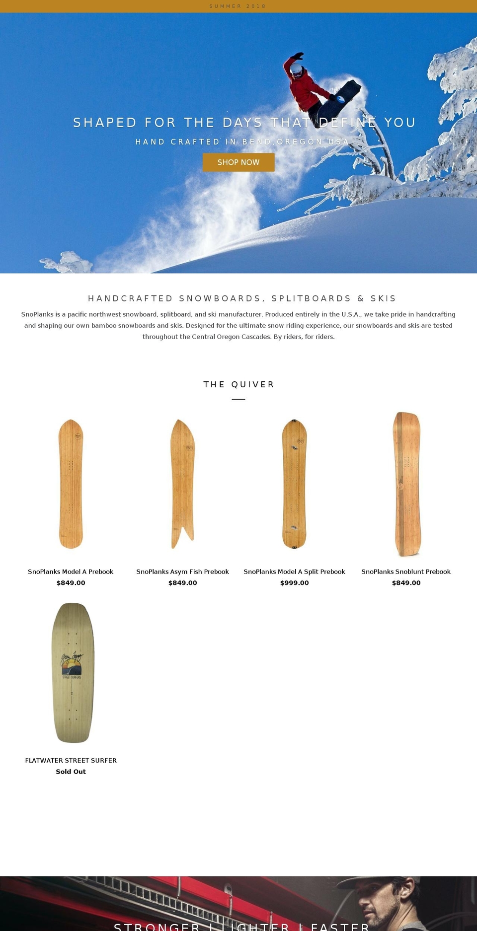 snowplanks.com — Shopify storefront screenshot