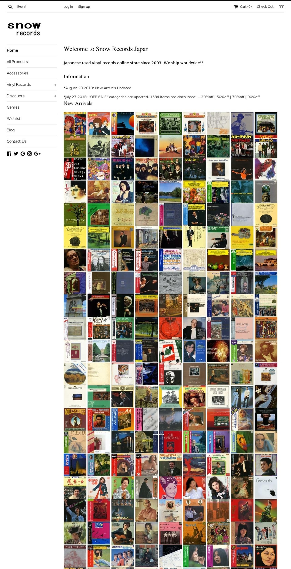 snowrecords.com — Shopify storefront screenshot