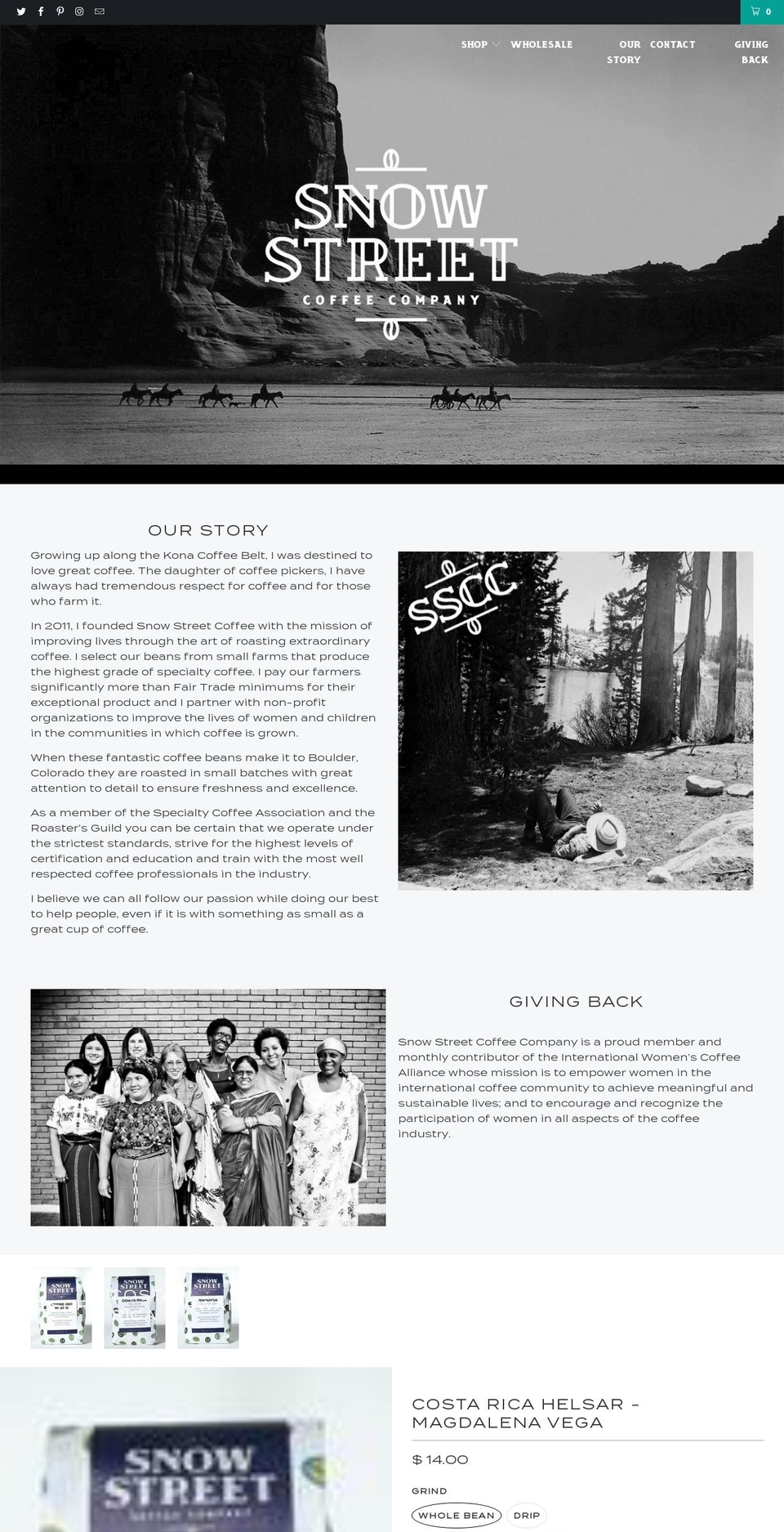 yuvraj jain development Shopify theme site example snowstcoffee.com