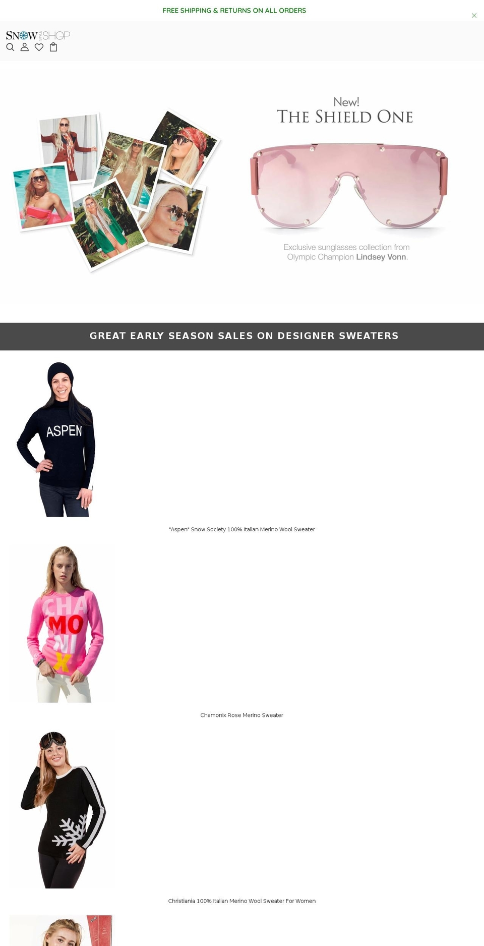 snowstyleshop.com shopify website screenshot