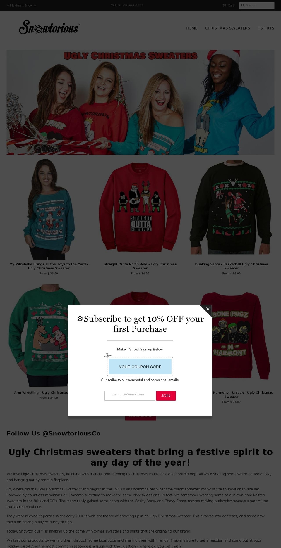 snowtorious.org shopify website screenshot