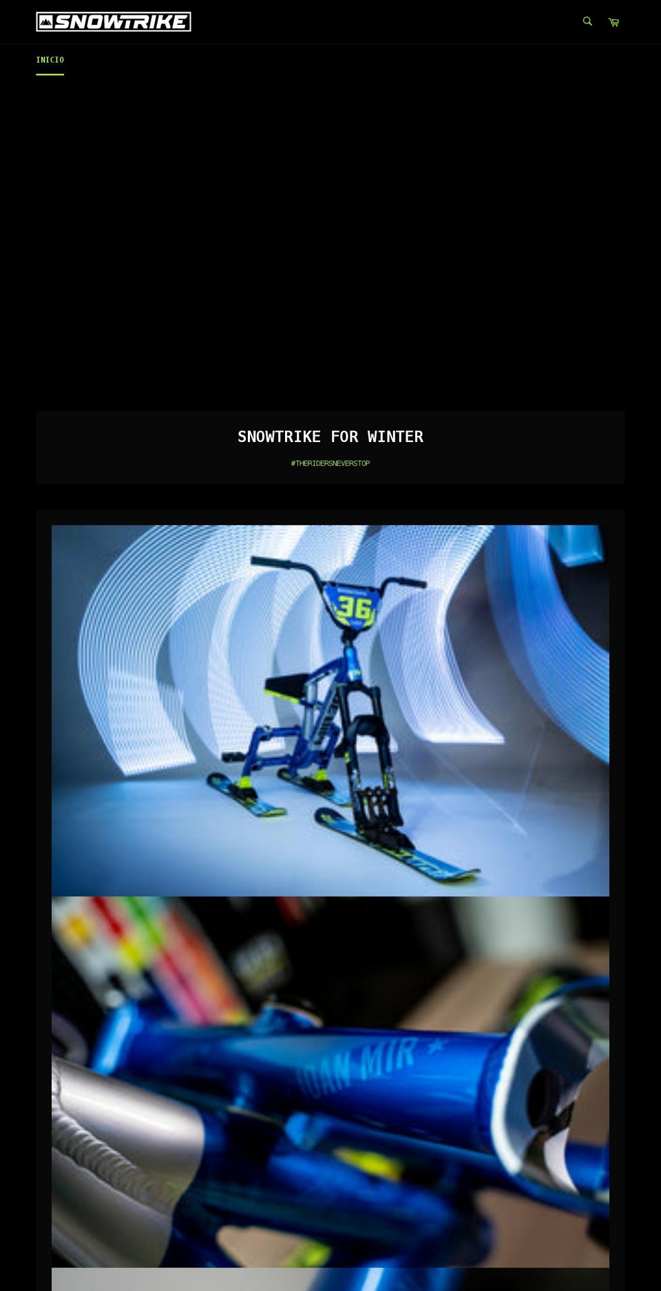 snowtrike.es shopify website screenshot