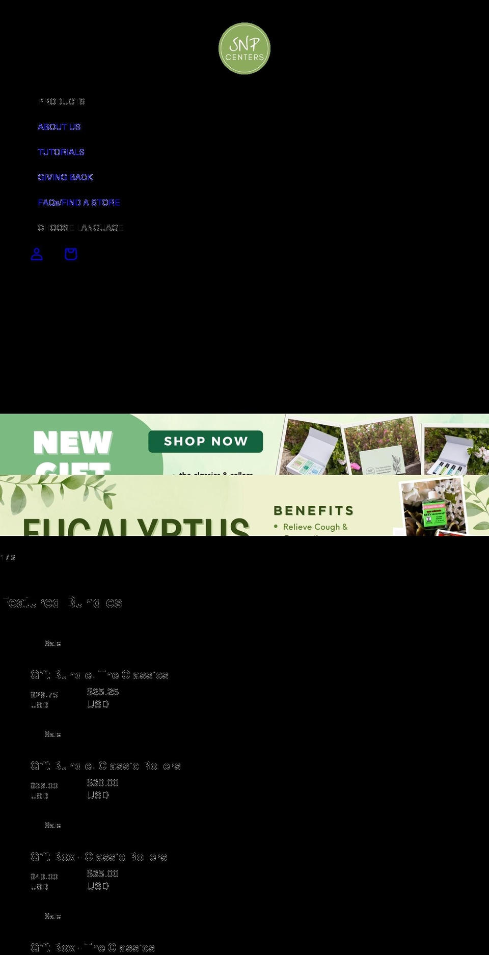 snpcenters.com shopify website screenshot