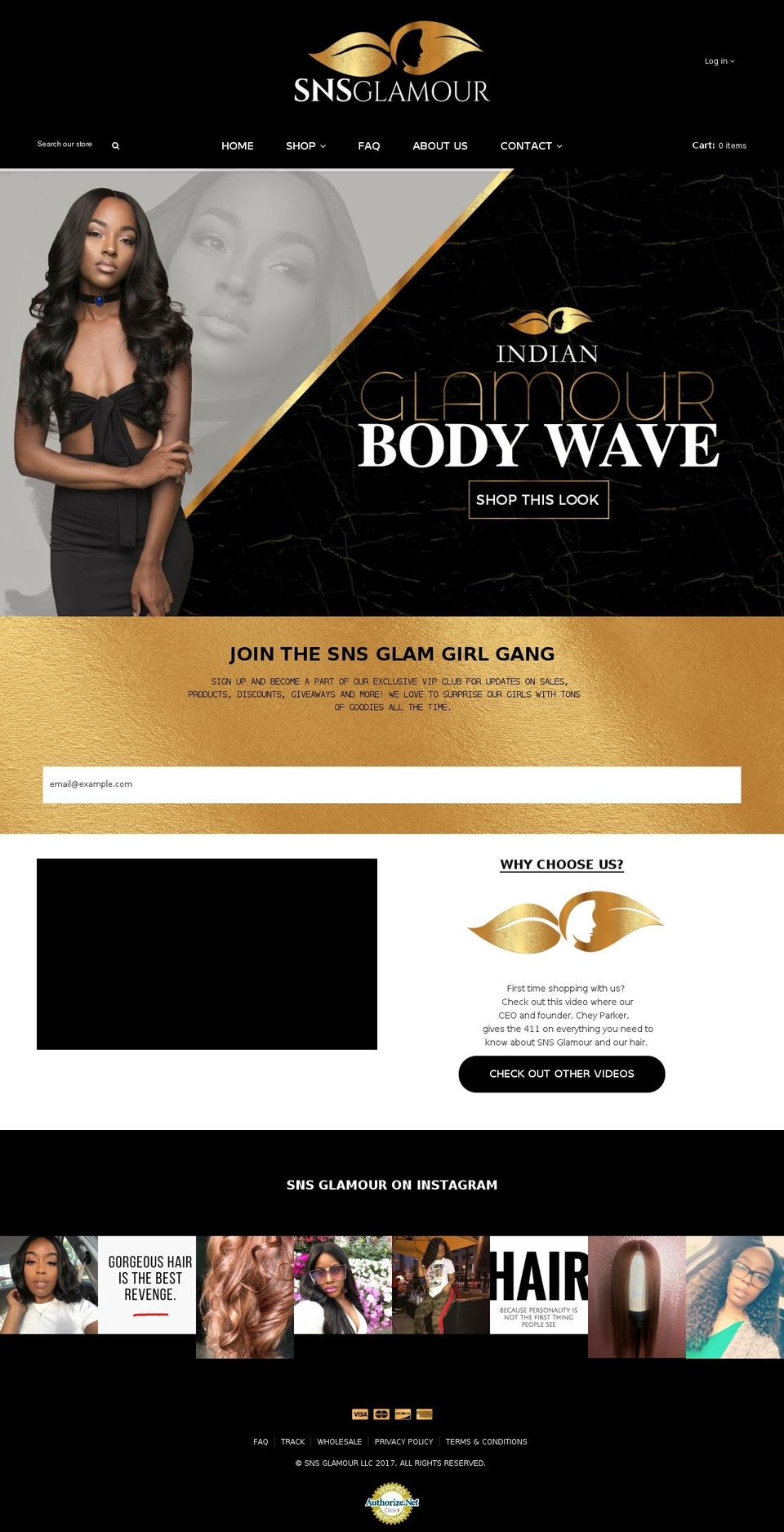 Copy of Main Shopify theme site example snsglamour.com