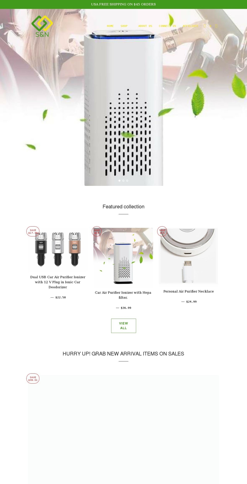 snstoreonline.com shopify website screenshot