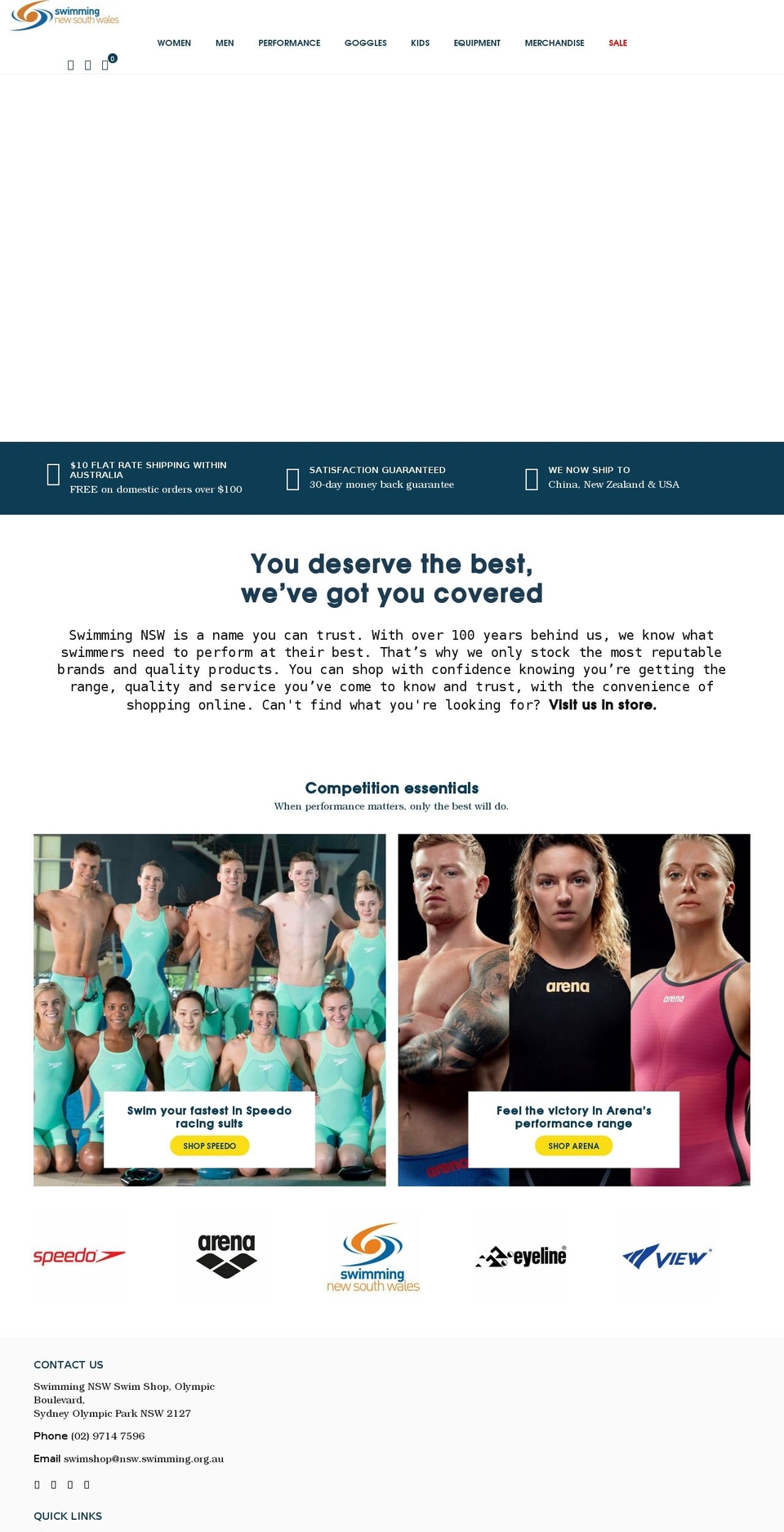 snswshop.com.au shopify website screenshot