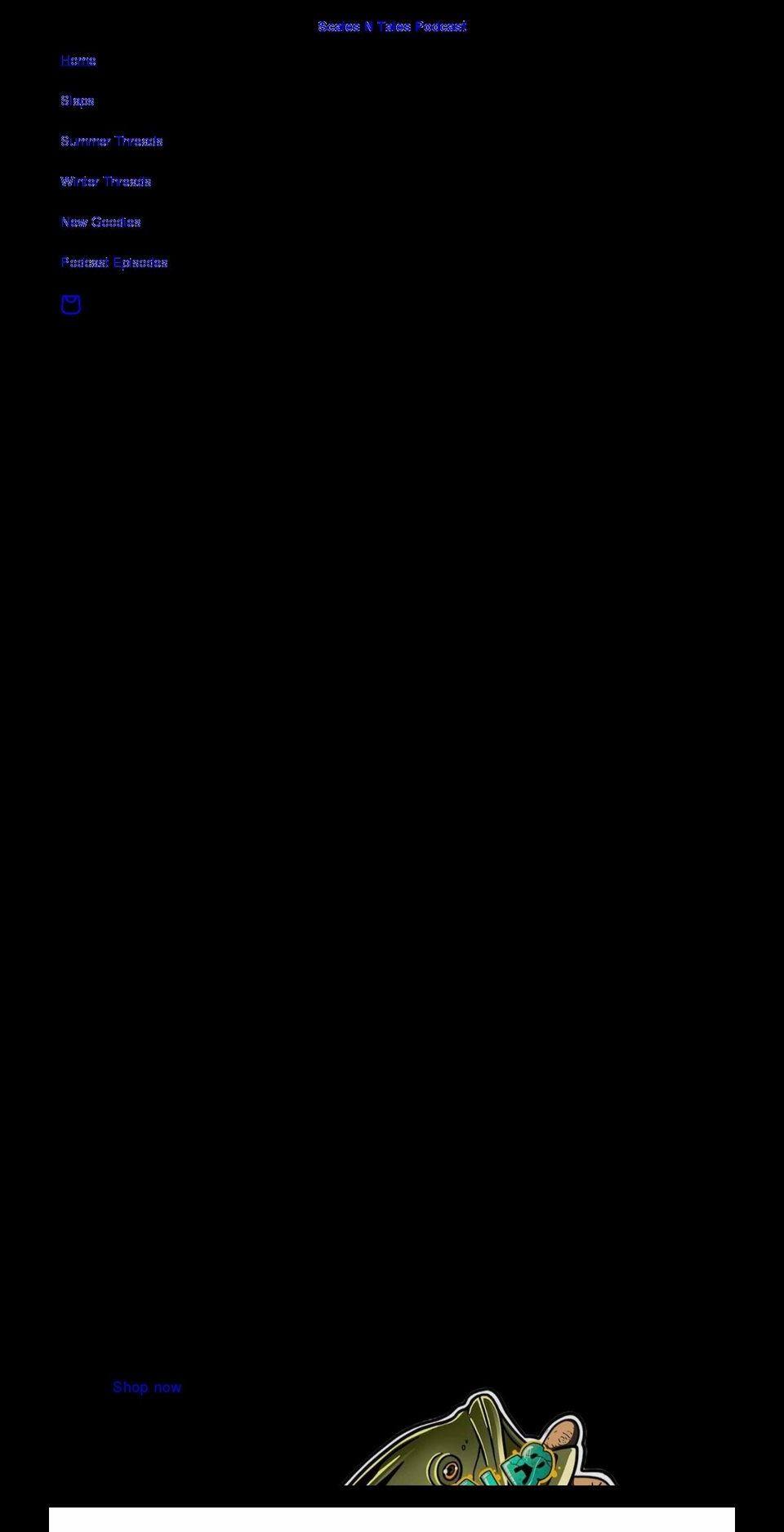 sntpodcast.com shopify website screenshot