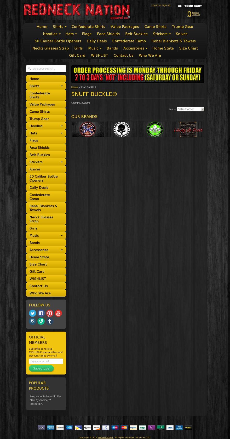 snuffbuckle.com shopify website screenshot