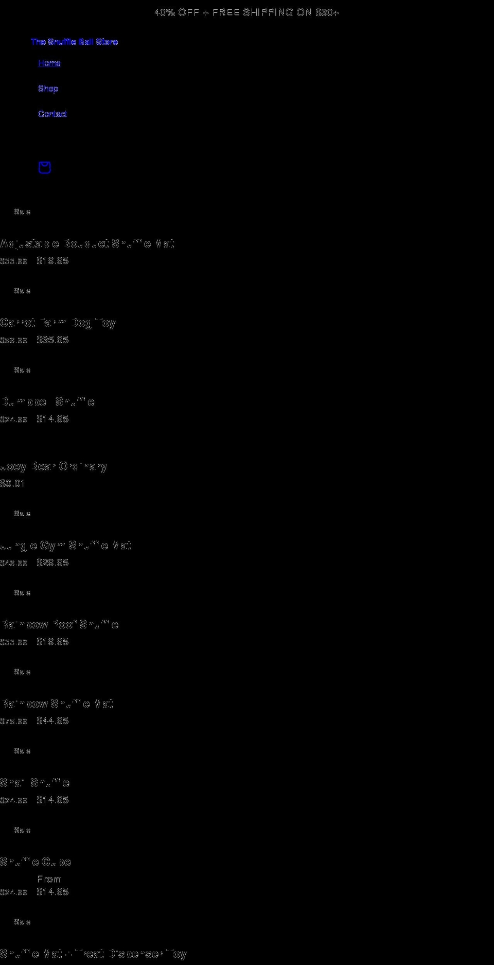 snuffleball.com shopify website screenshot