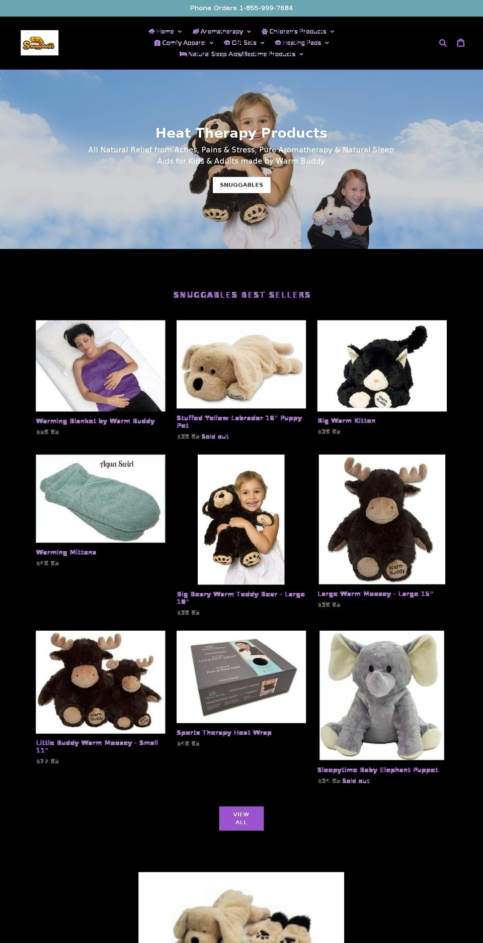 snuggables.net shopify website screenshot