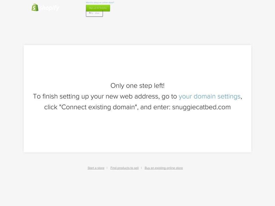 snuggiecatbed.com shopify website screenshot