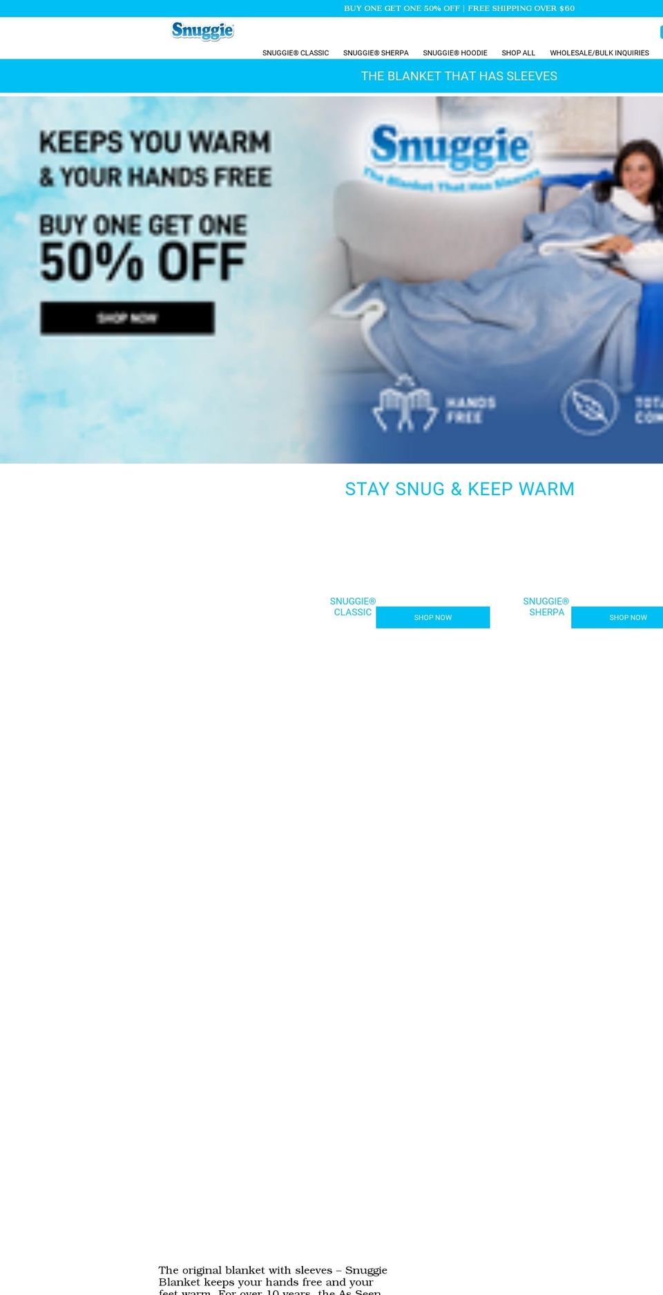 snuggienewyear.com — Shopify storefront screenshot