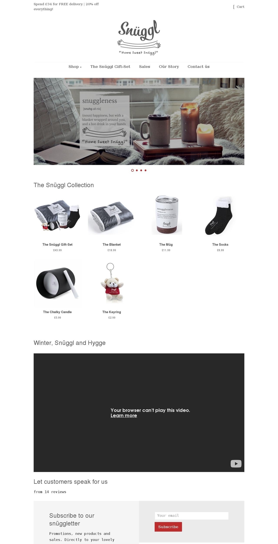 snuggl.co.uk shopify website screenshot