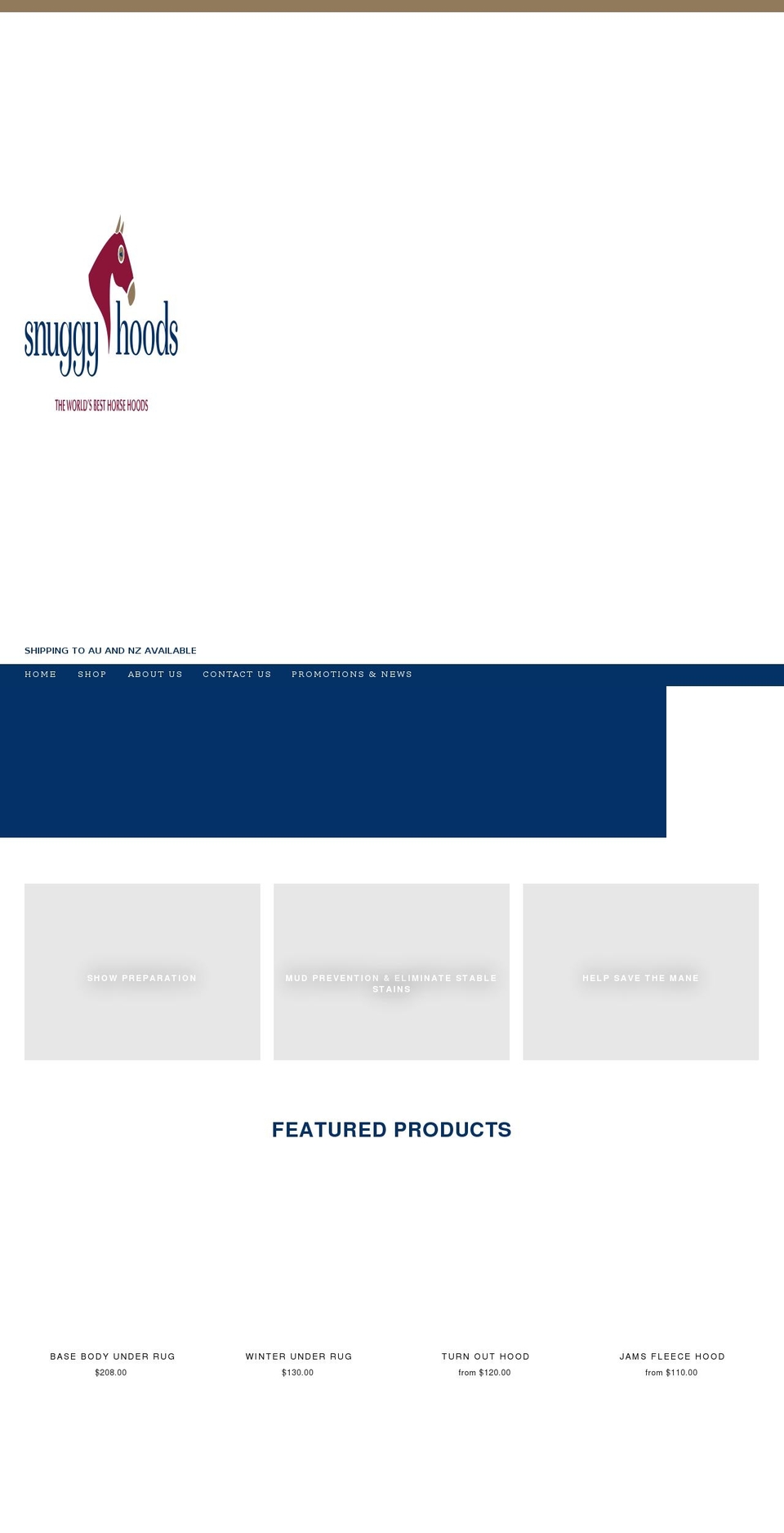 snuggyhoods.com.au shopify website screenshot
