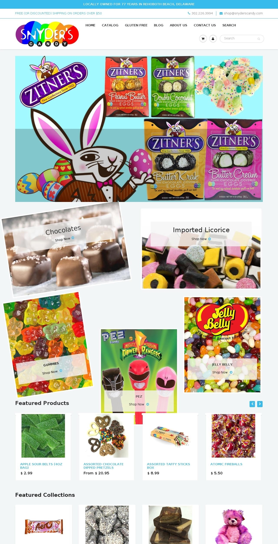 snyderscandy.com shopify website screenshot