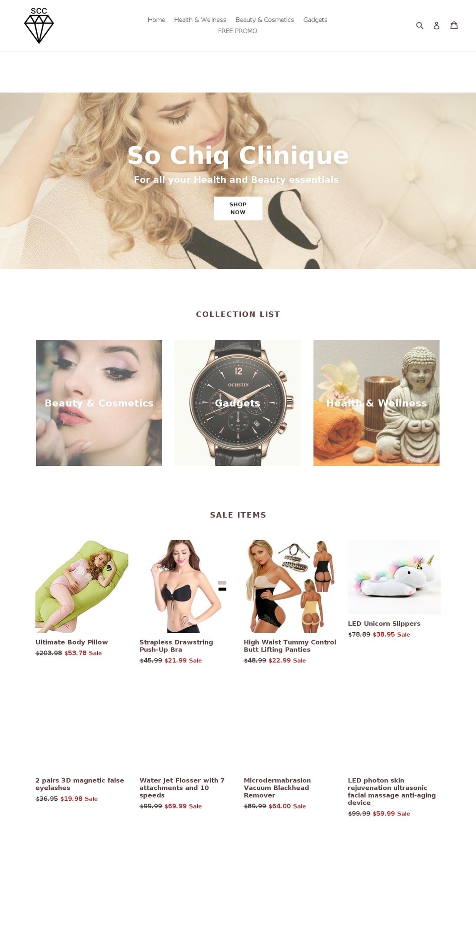 so-chiq-clinique.myshopify.com shopify website screenshot