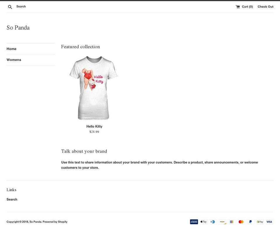 so-panda.com — Shopify storefront screenshot