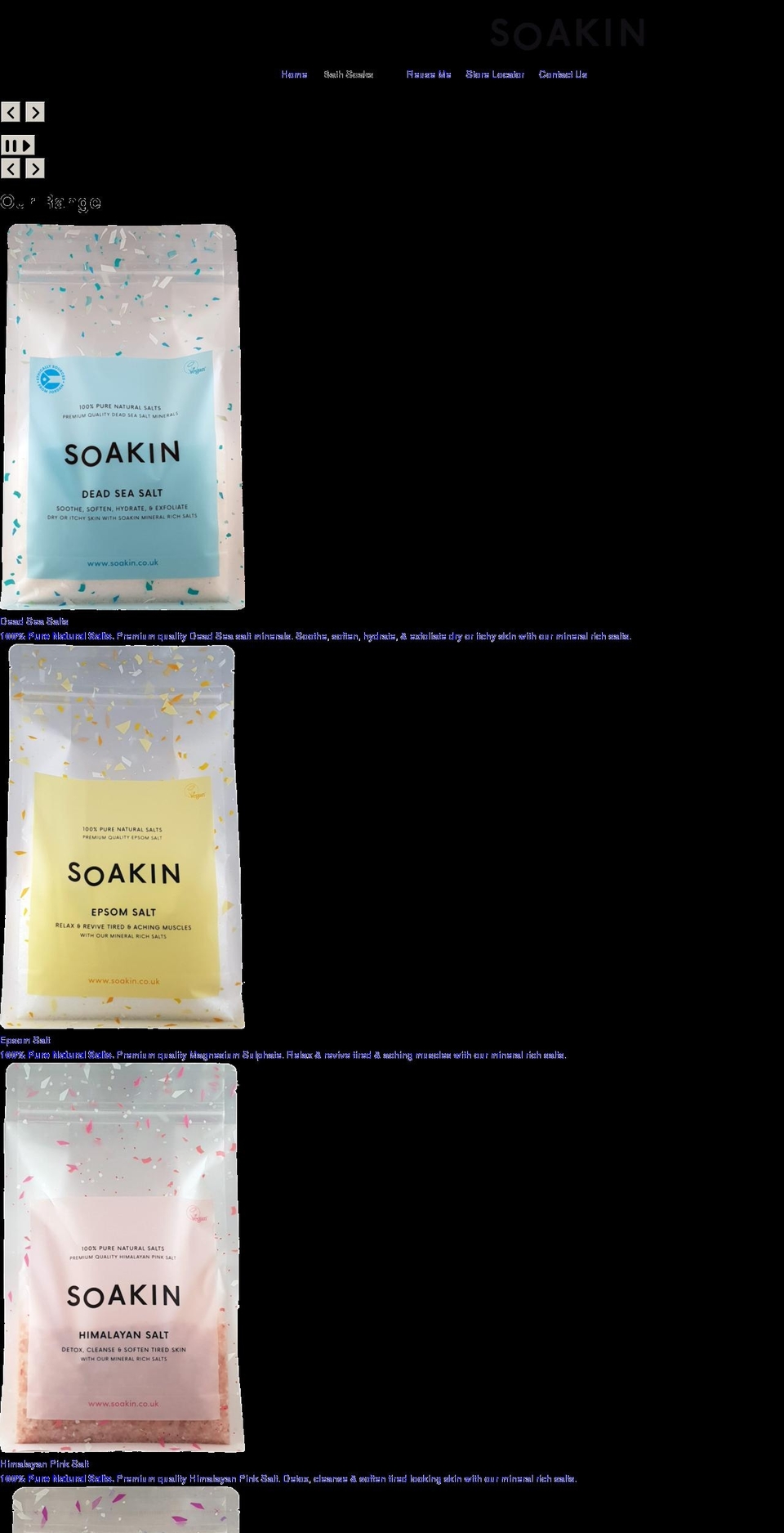 soakin.co.uk shopify website screenshot