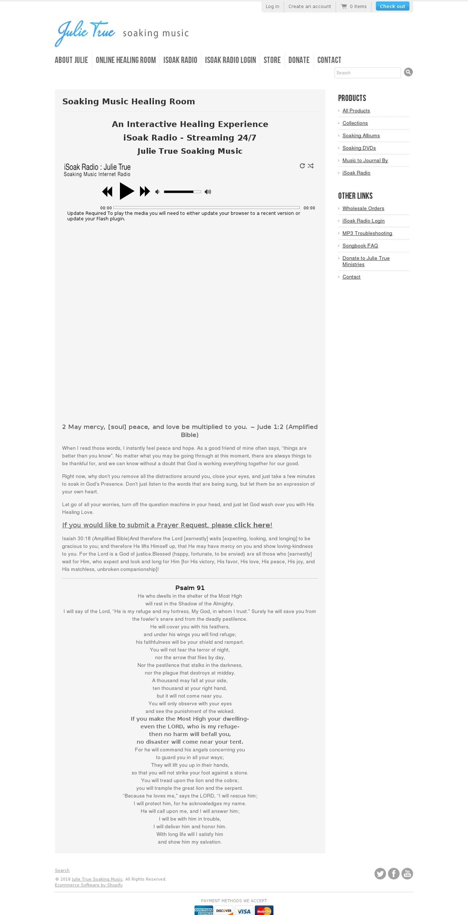 soakingmusiconline.com — Shopify storefront screenshot