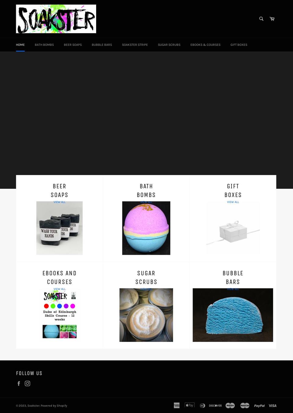 soakster.myshopify.com shopify website screenshot