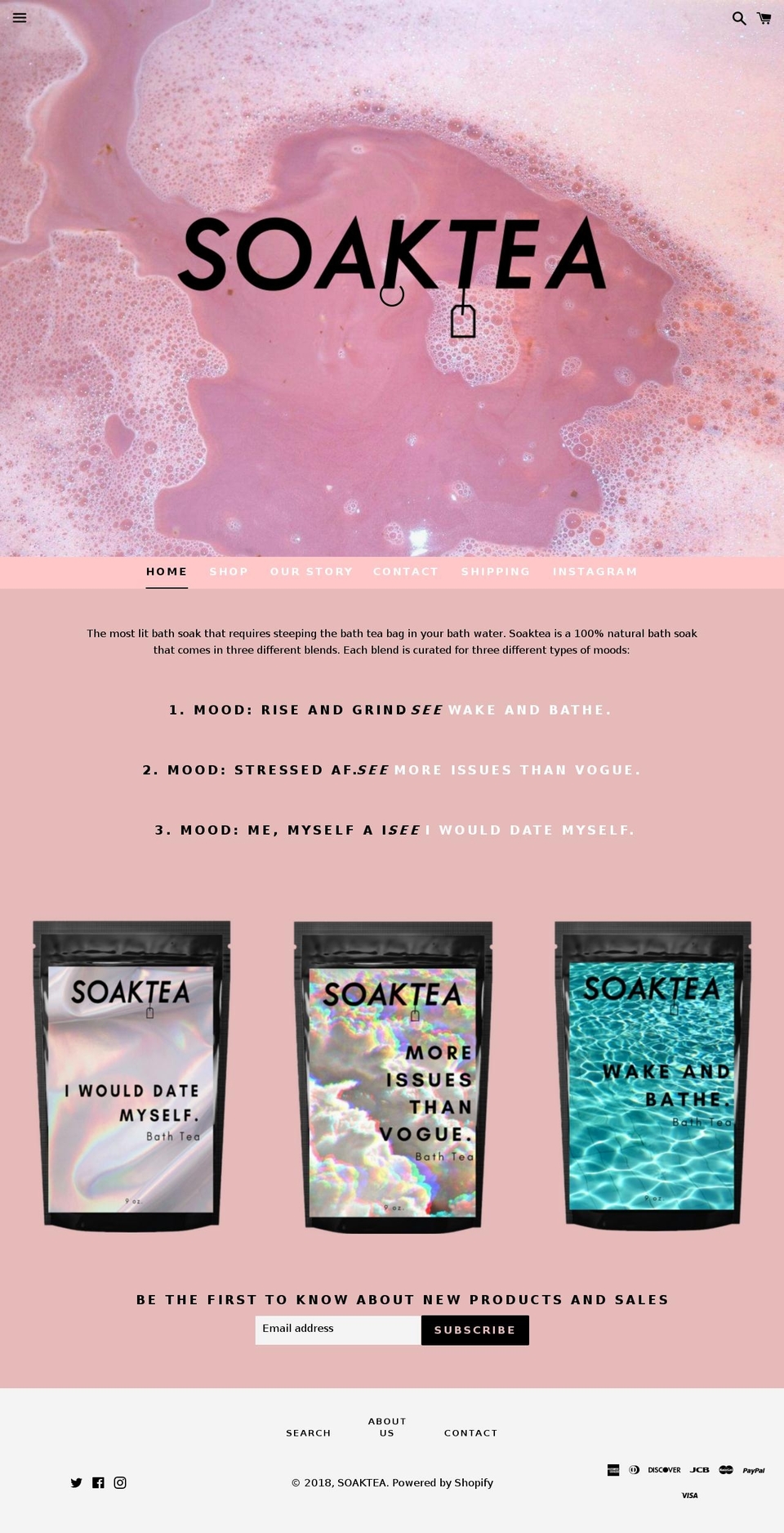 soaktea.com shopify website screenshot