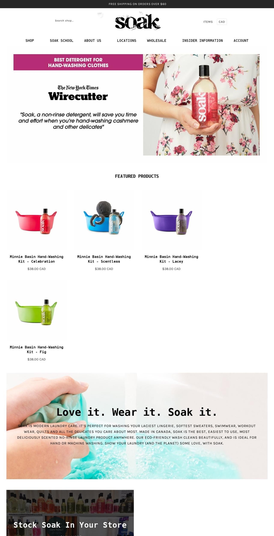soakwash.ca shopify website screenshot