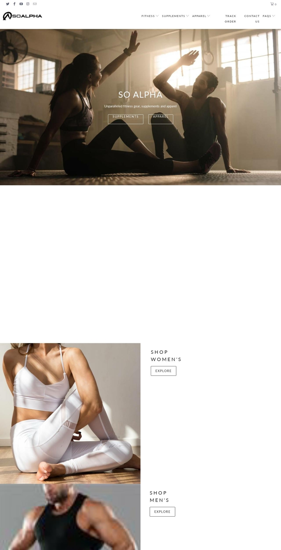 soalphafitness.com — Shopify storefront screenshot