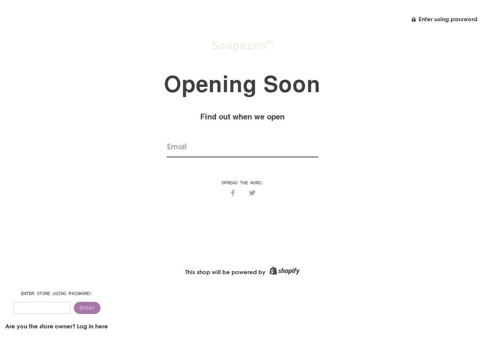 soapazon.com shopify website screenshot