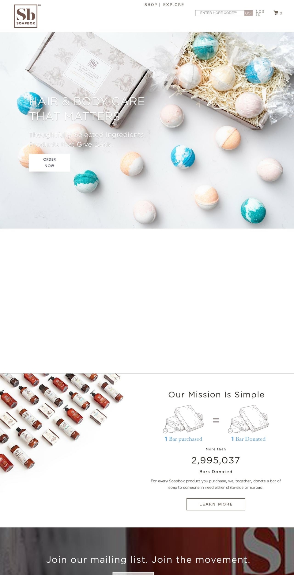 soapboxfundraising.com — Shopify storefront screenshot