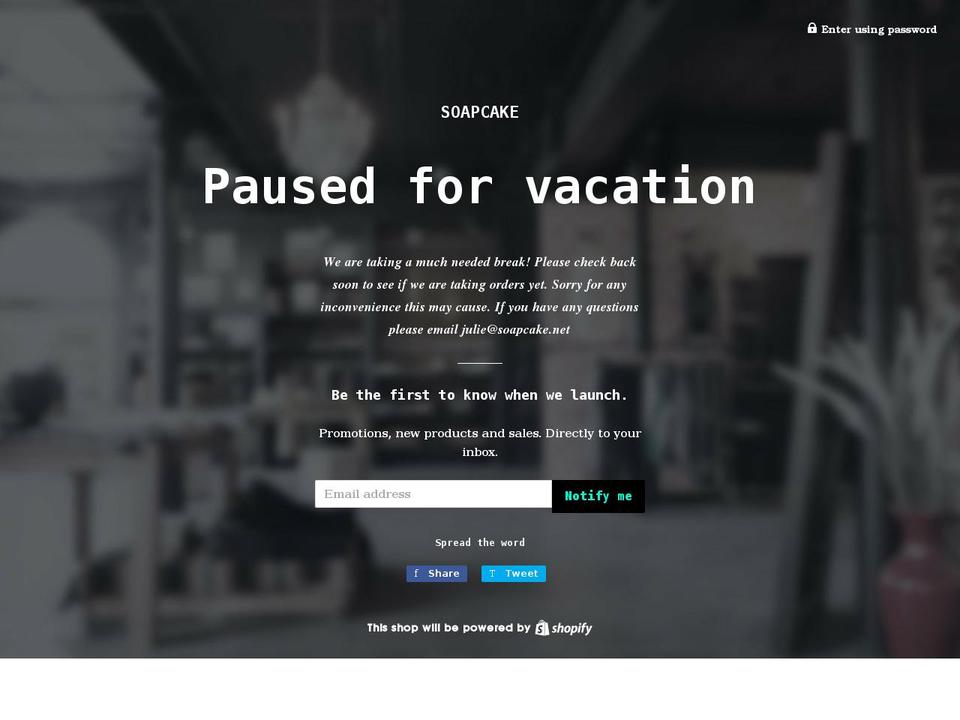 soapcake.net shopify website screenshot
