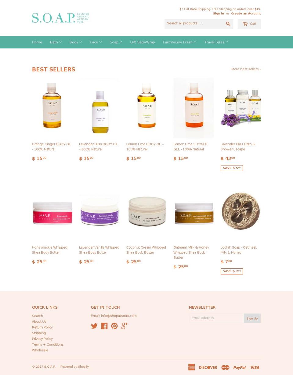 soapdc.com shopify website screenshot