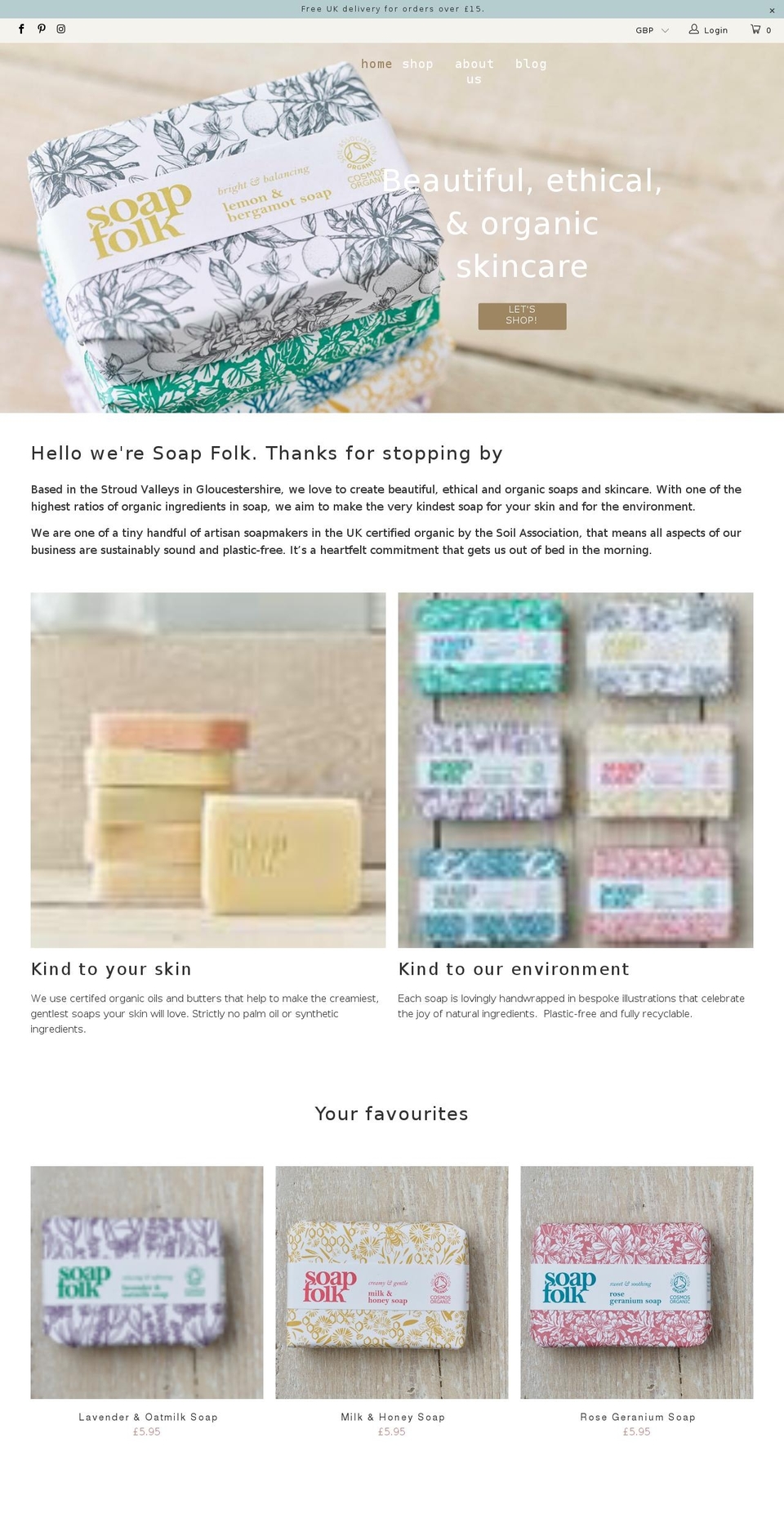soapfolk.com — Shopify storefront screenshot