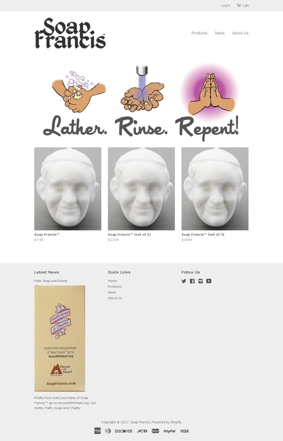 soapfrancis.com shopify website screenshot