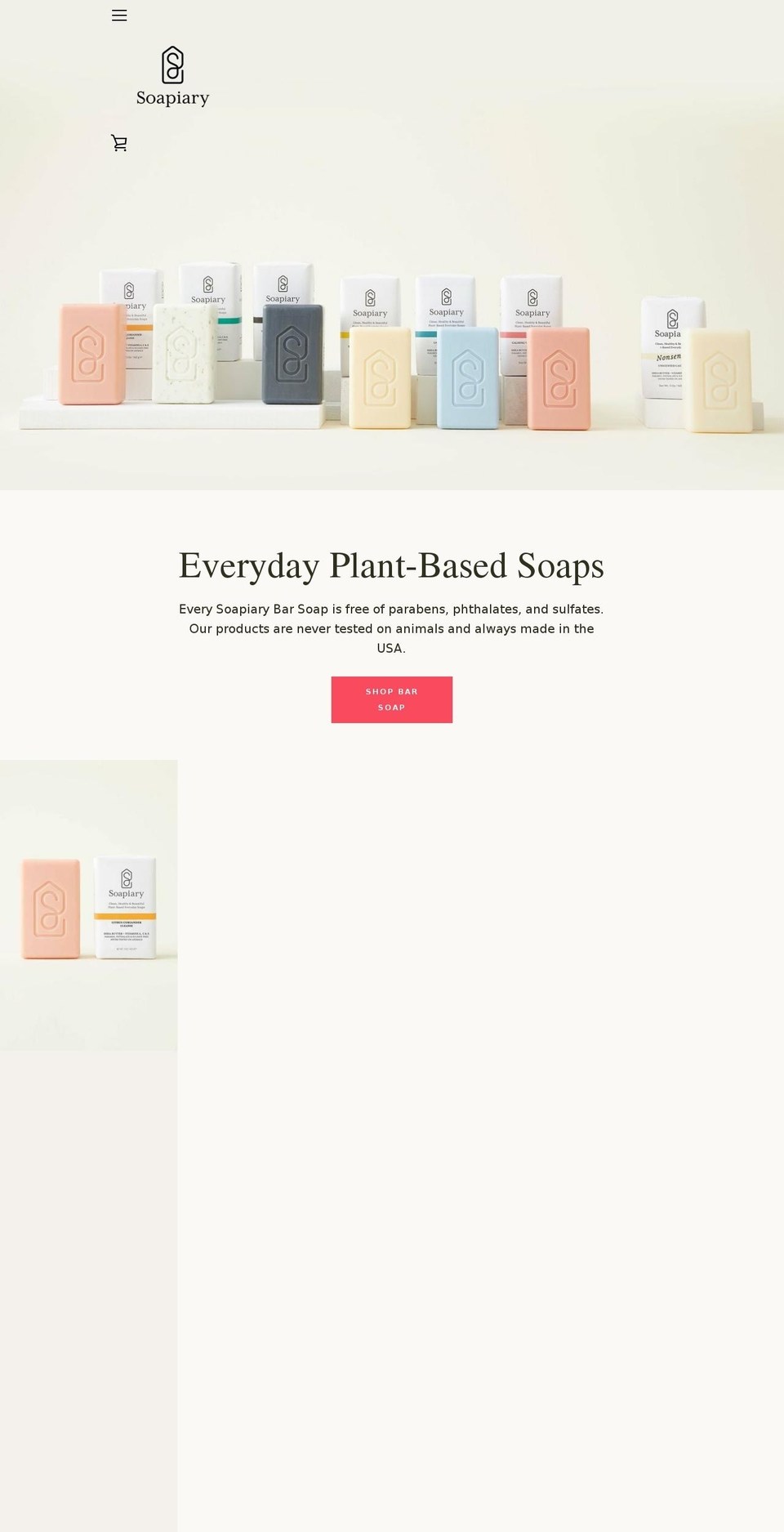 soapiary.com shopify website screenshot