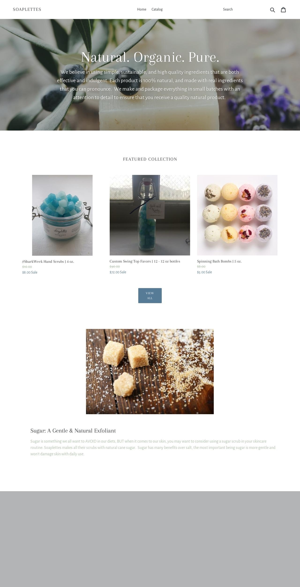 soaplettes.com — Shopify storefront screenshot