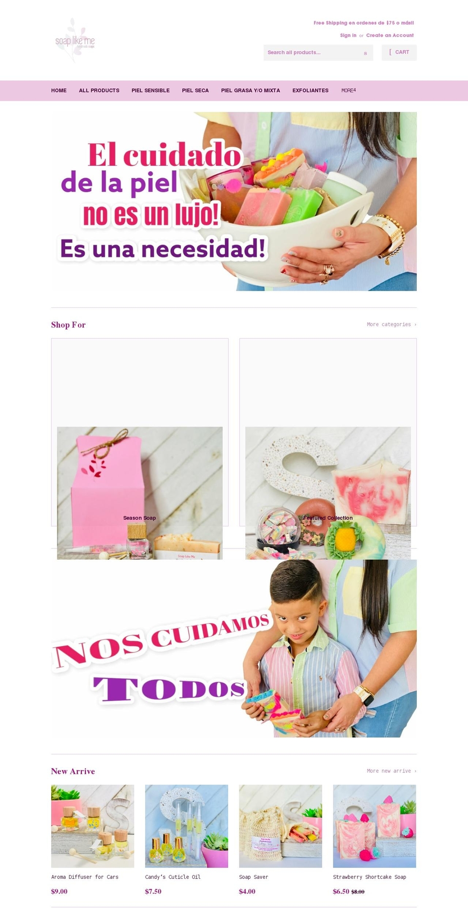 soaplikeme.shop shopify website screenshot