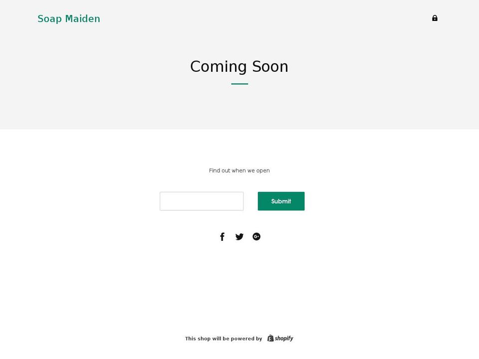 soapmaiden.com shopify website screenshot