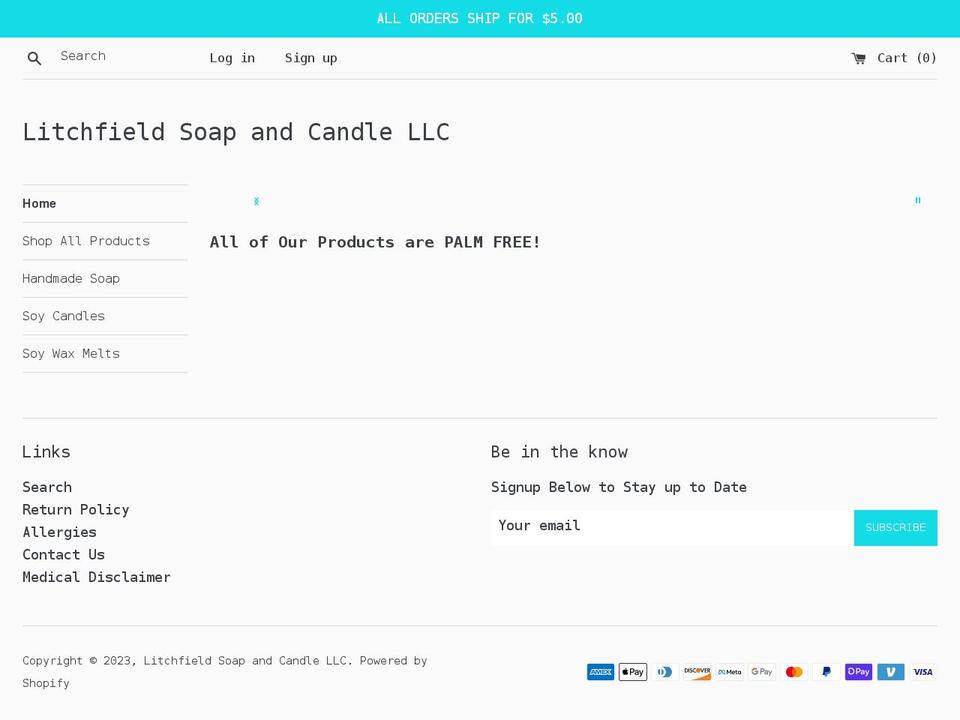 soapncandle.com shopify website screenshot