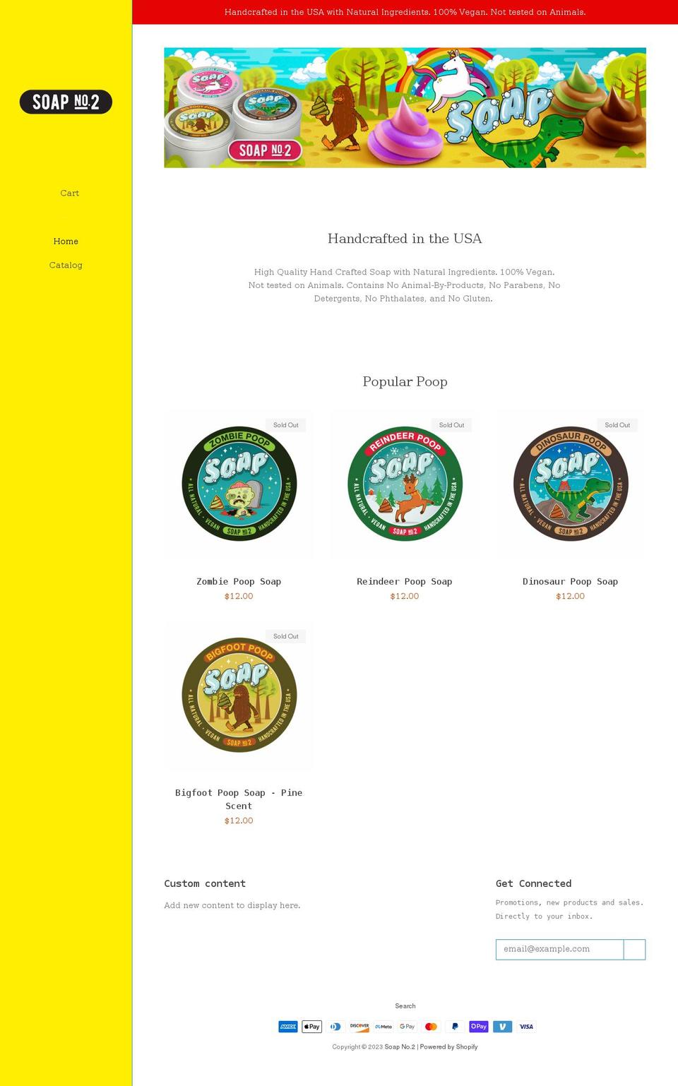 soapno2.com shopify website screenshot