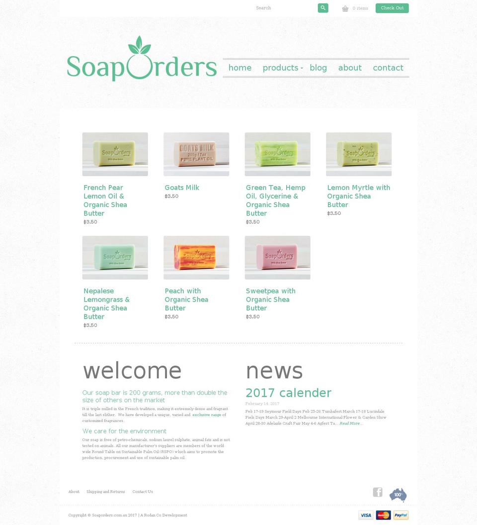 Diverse Shopify theme site example soaporders.com