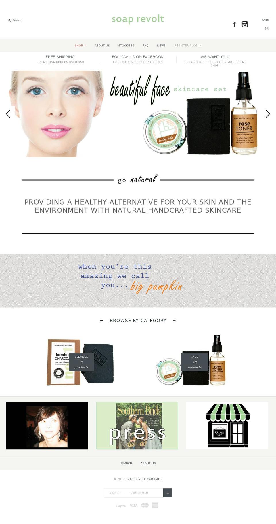 soaprevolt.com shopify website screenshot