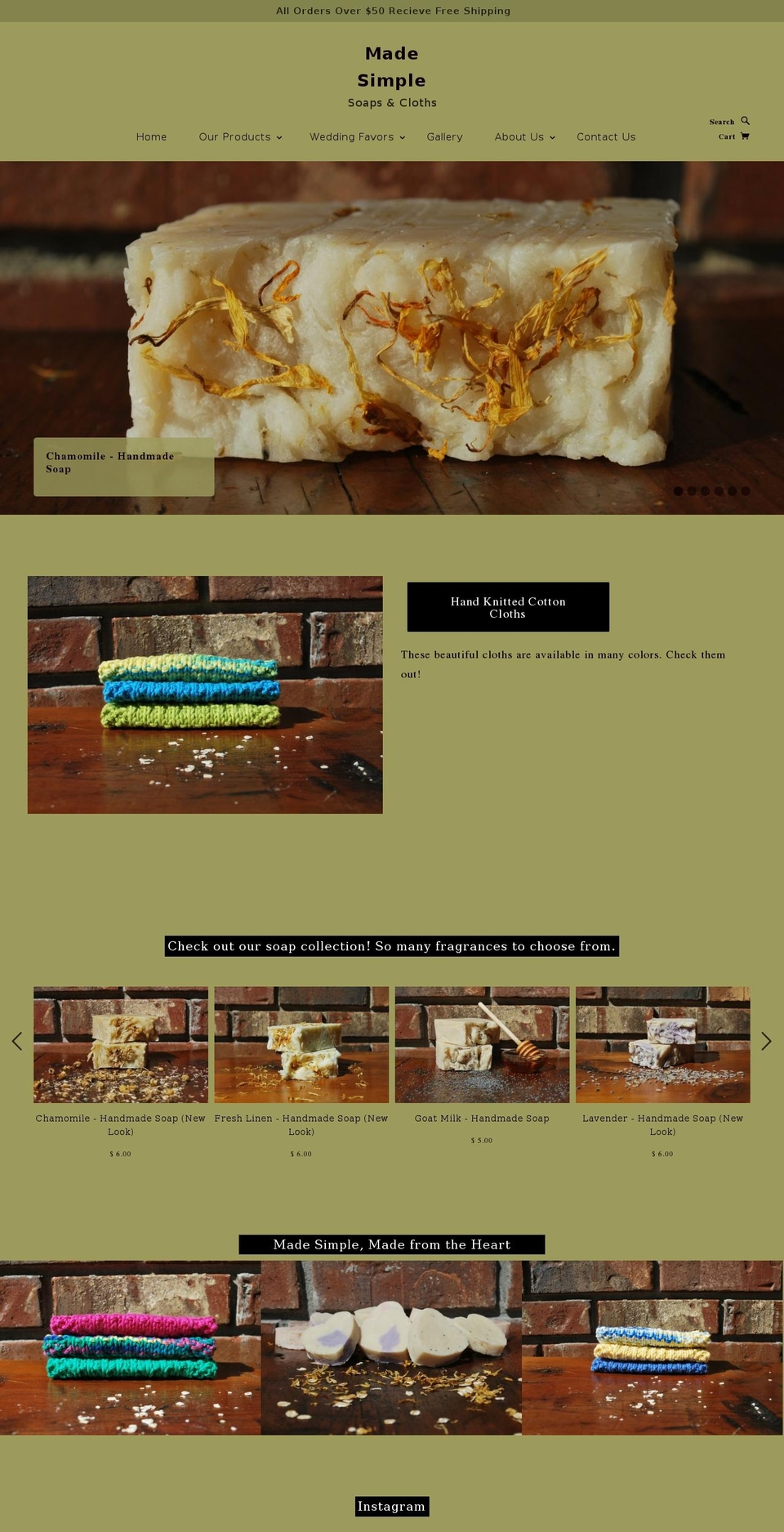 soapsandcloths.com shopify website screenshot