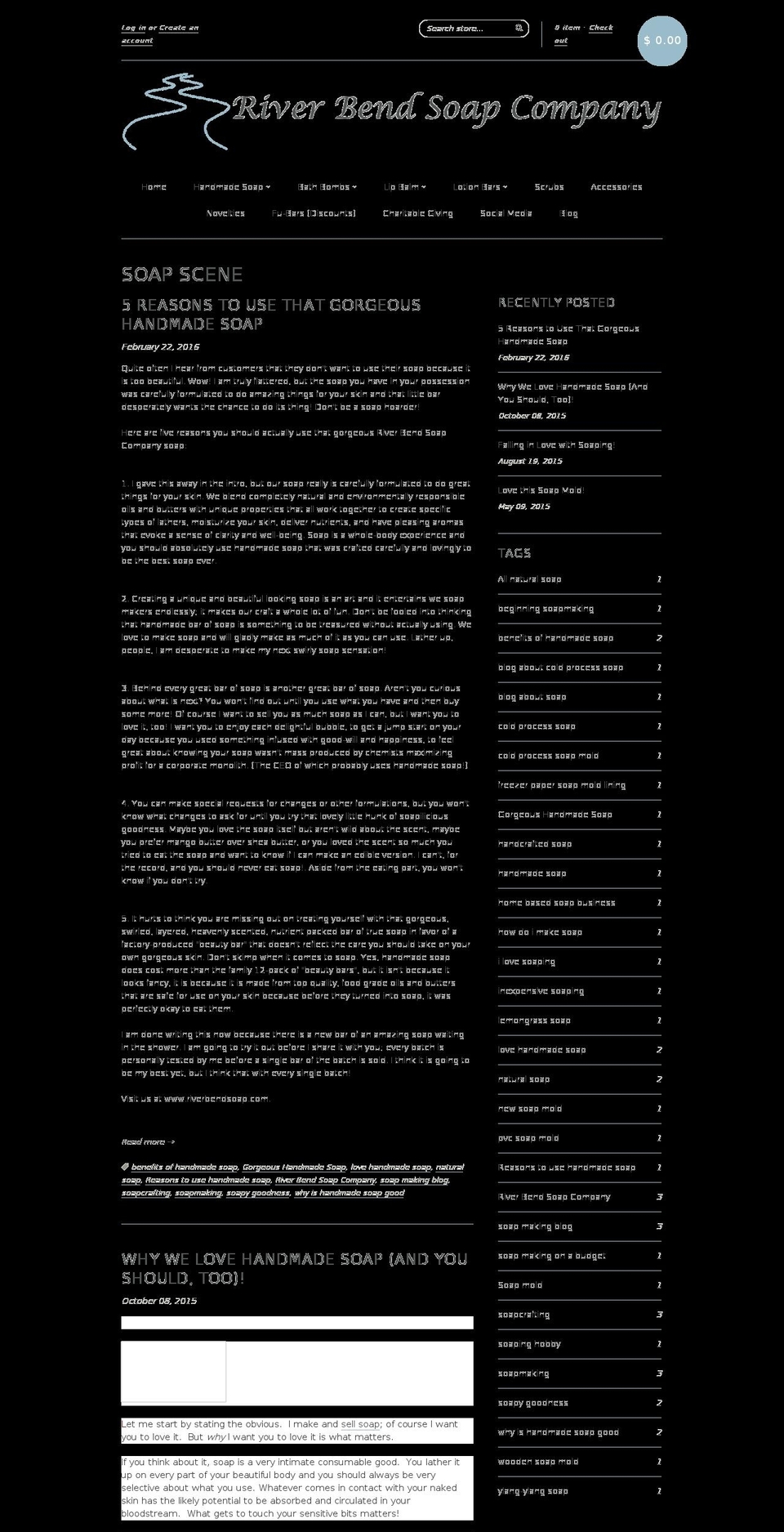 soapscene.com — Shopify storefront screenshot