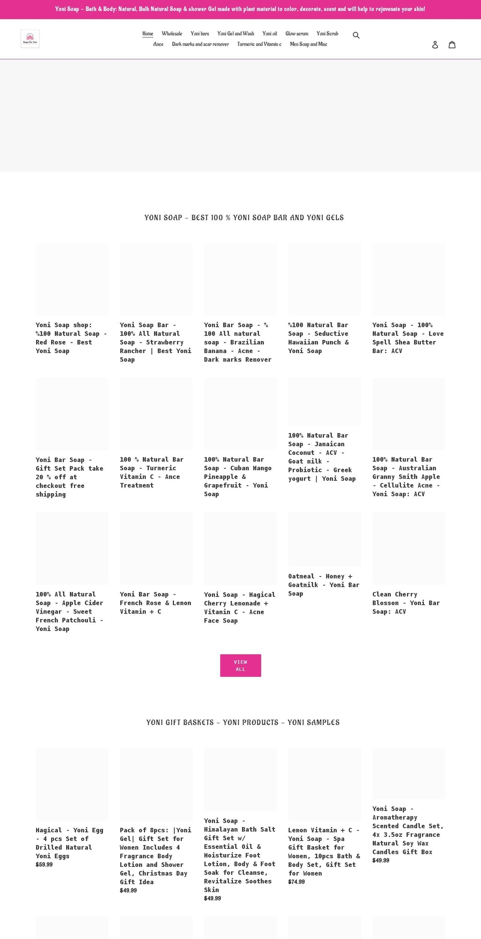 soapsforyoni.com shopify website screenshot