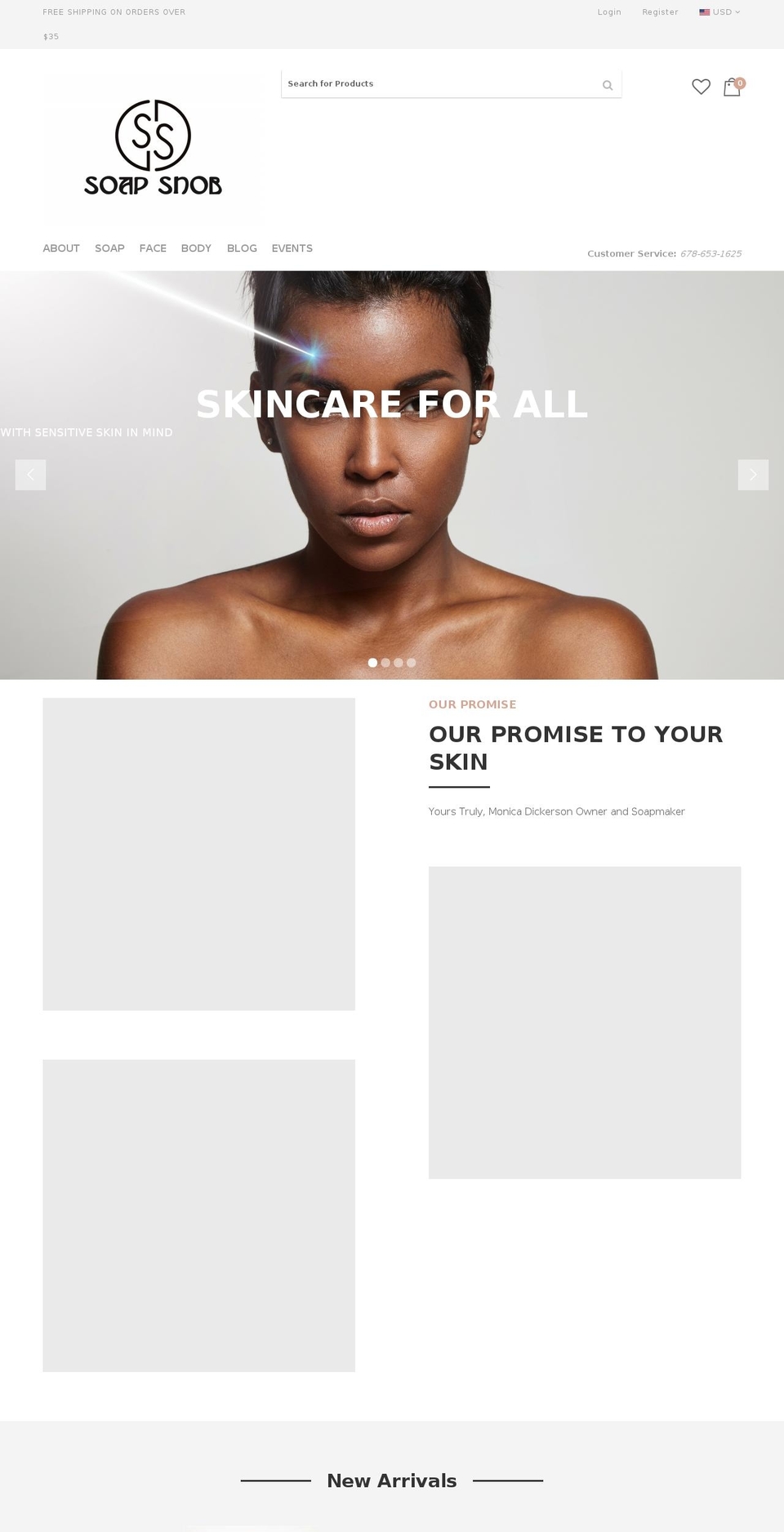 soapsnob.com shopify website screenshot