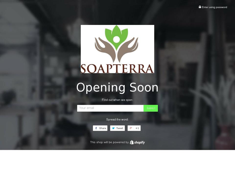 soapterra.com shopify website screenshot