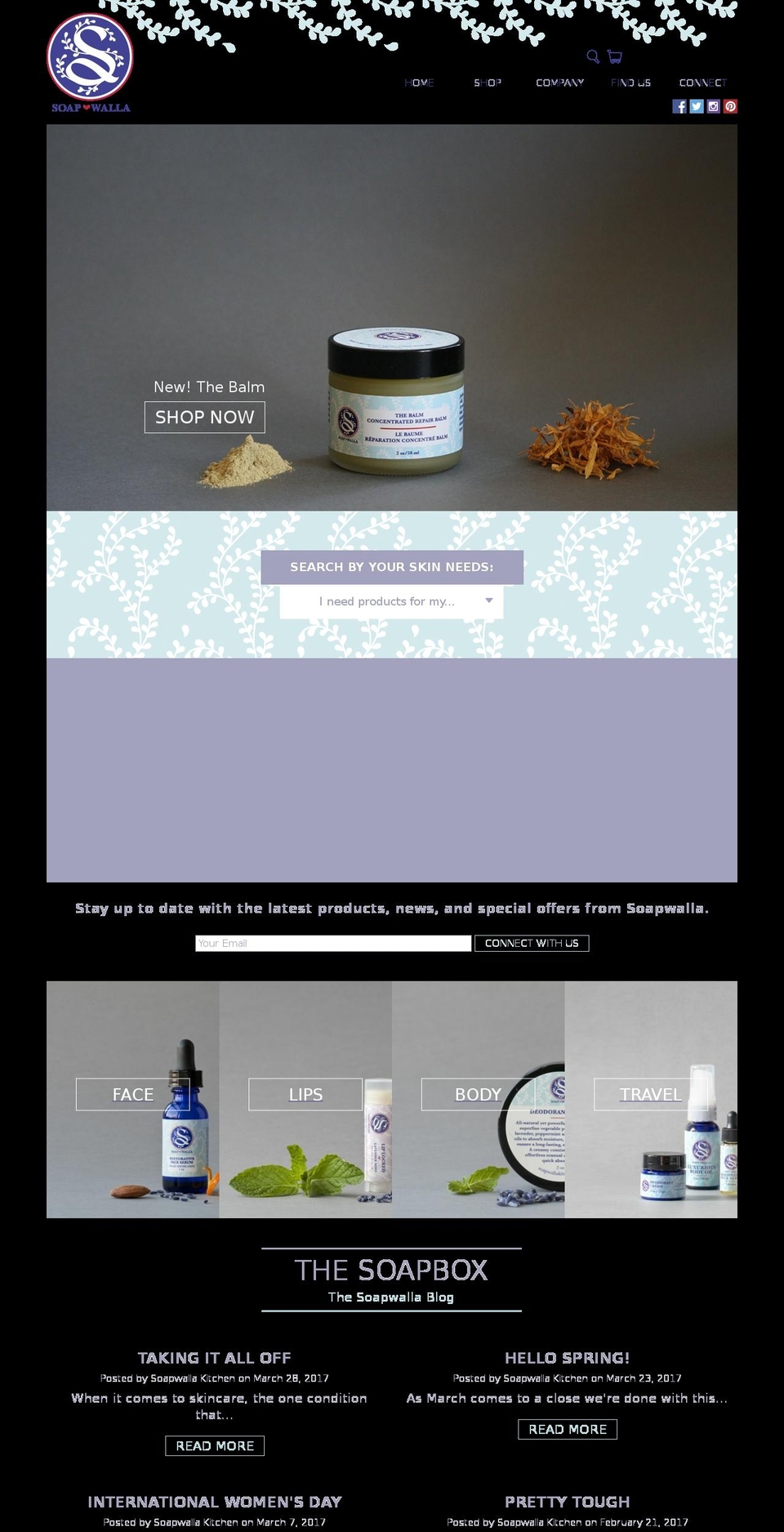 soapwalla.com shopify website screenshot