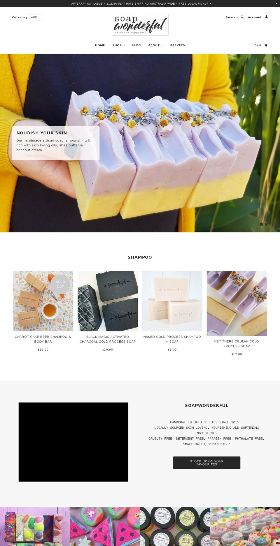 soapwonderful.com — Shopify storefront screenshot